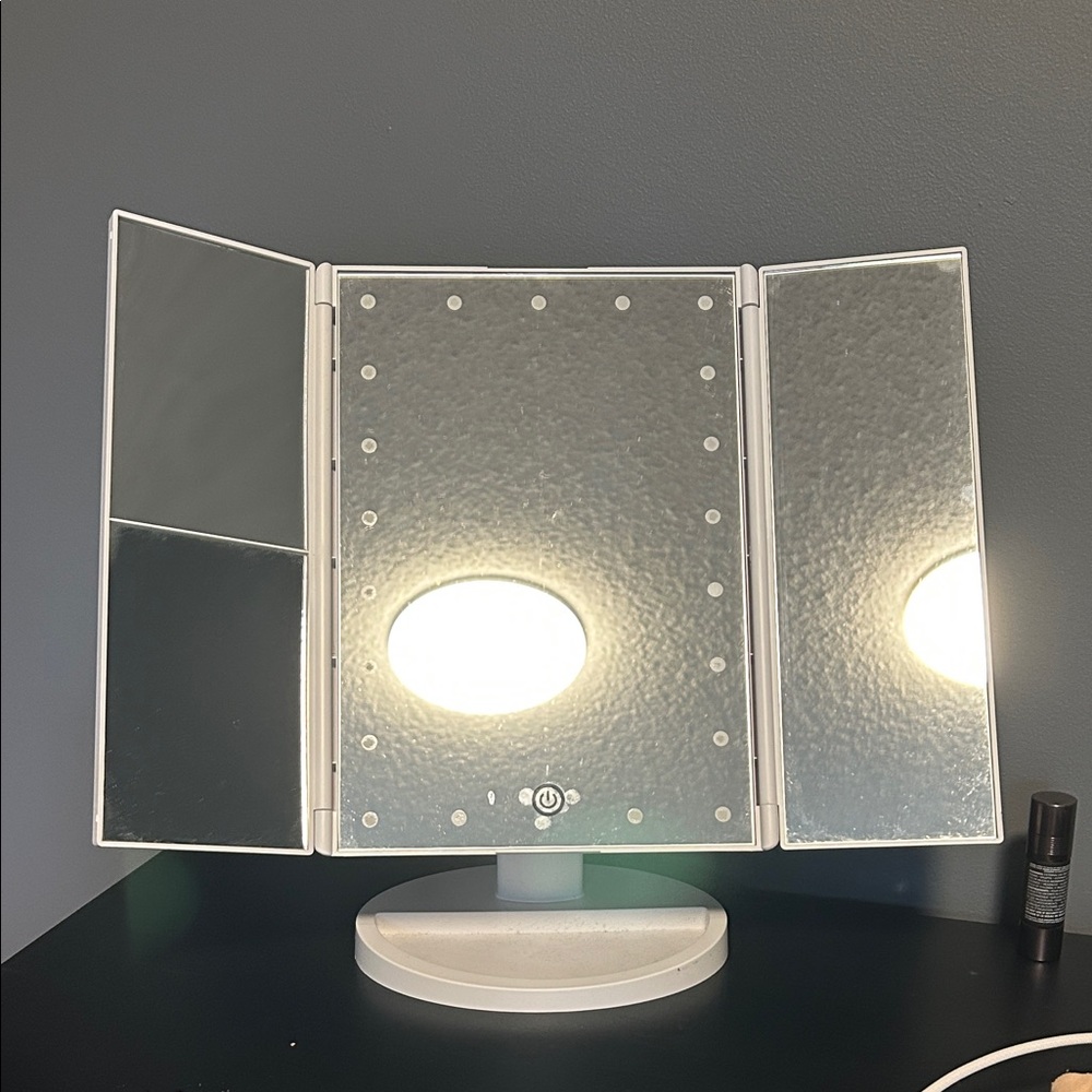 Tri-Fold Vanity Mirror with LED Lights
